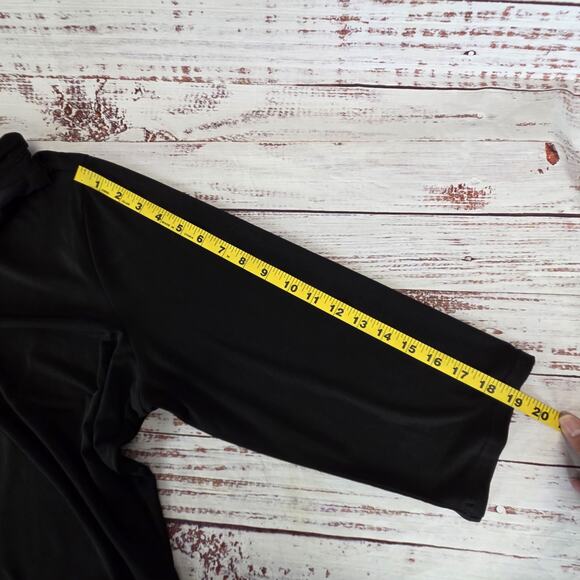 NWT Torrid Choker Neck Tunic Top 3X Black Long Sleeve Timeless Minimalist Basic - Picture 11 of 13